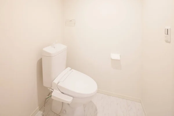 Instantané Des Toilettes Blanches Propres Dans Placard Linge — Photo