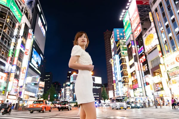Asiatisk Japansk Kvinna Engagerad Nattarbete Såsom Kabaréklubb — Stockfoto