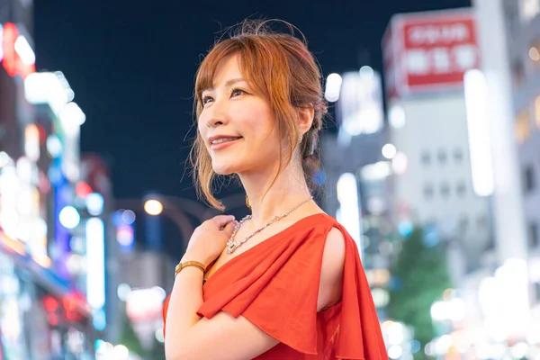 Ασιάτισσα Ιαπωνική Γυναίκα Που Ασχολείται Νυχτερινή Εργασία Όπως Cabaret Club — Φωτογραφία Αρχείου