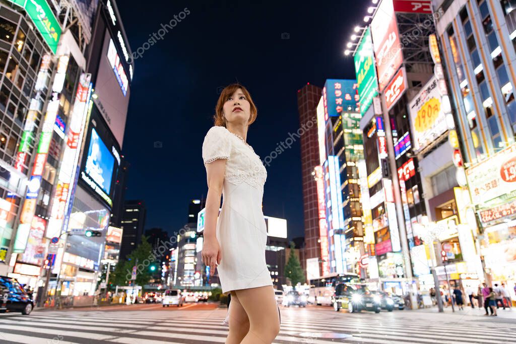 Asian (Japanese) woman engaged in night work such as cabaret club