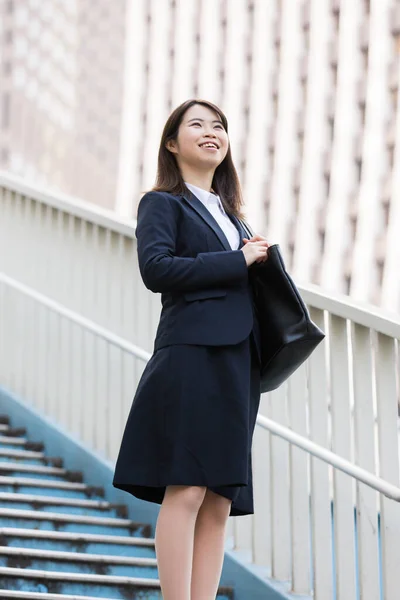 Asian Japanese Young Female College Student Looking Job — Stock Photo, Image