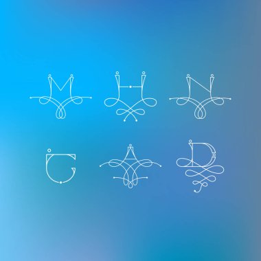 Orante kümesi Art Nouveau tarzında yazılı harf kaplı. Kaligrafi imza.