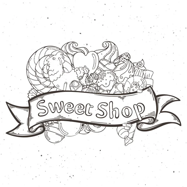 Süßwarenlabel — Stockvektor