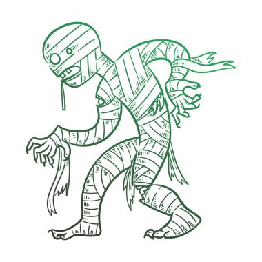 Korkunç anne ile illüstrasyon