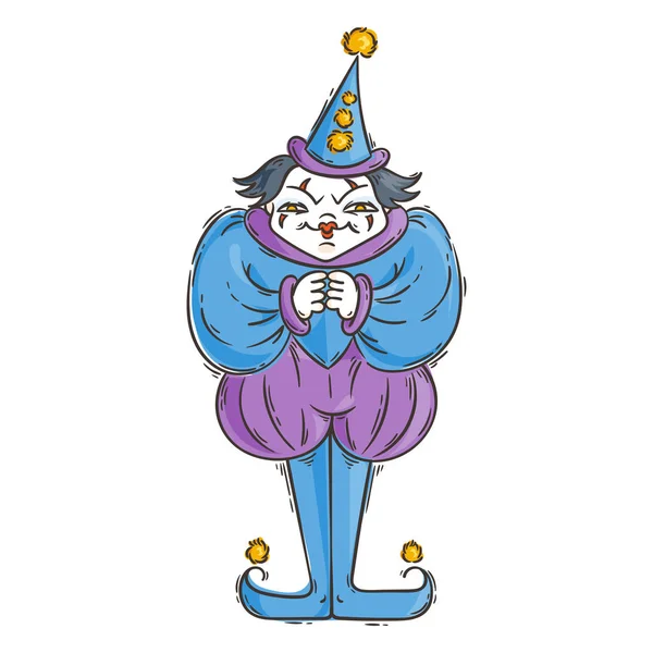 Arga onda clown illustration — Stock vektor