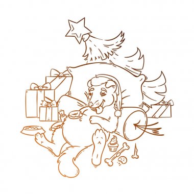 Köpek kroki için yeni yıl 2018