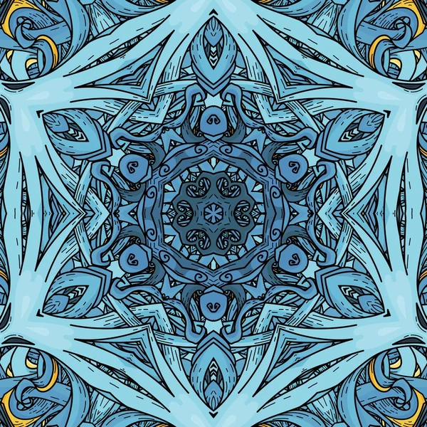 Modèle vectoriel sans couture dans le style mandala — Image vectorielle