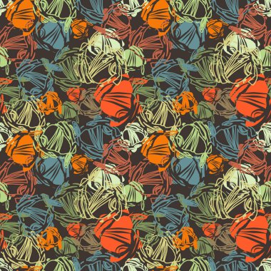 Grunge hipster armut ile Seamless modeli. Meyve, yazdırma için kavram.