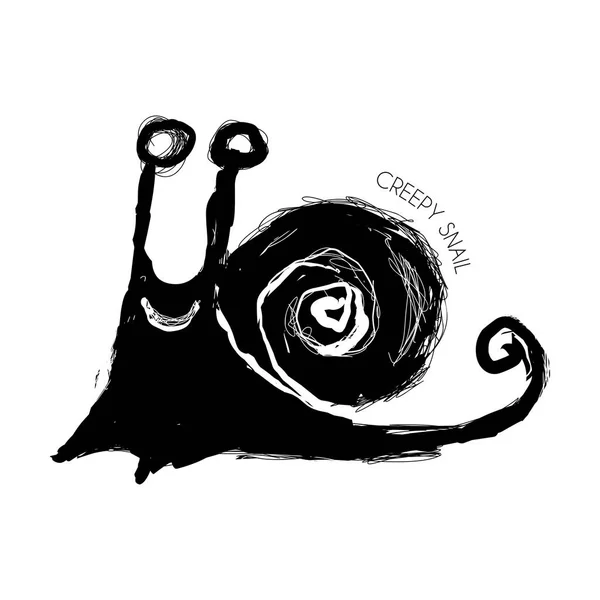 Caracol grunge assustador . — Vetor de Stock