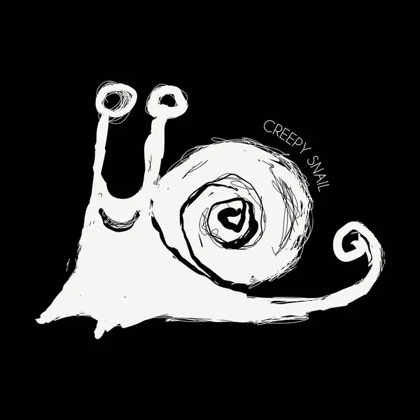 Creepy grunge snail. — Stock Vector