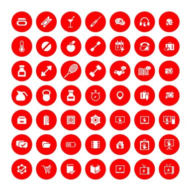 49 evrensel simgeler kümesi. İş, internet, web tasarım.