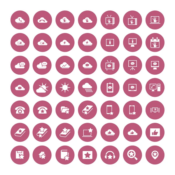 Conjunto de 49 iconos universales. Negocios, internet, diseño web . — Vector de stock
