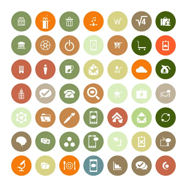 Set van 49 universele iconen. Zaken, internet, webdesign. — Stockvector