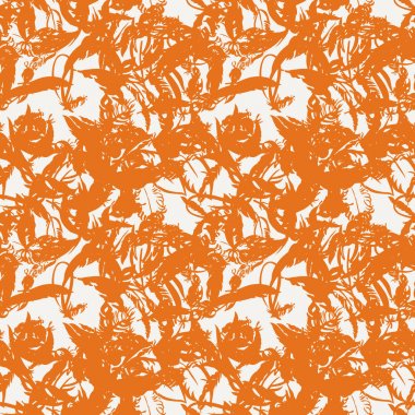 Mürekkep tüy seamless modeli. Elle çizilmiş doodle vektör arka plan.