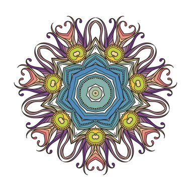 Vektör mandala. Mehndi dantel dövme. Art Nouveau örgü.