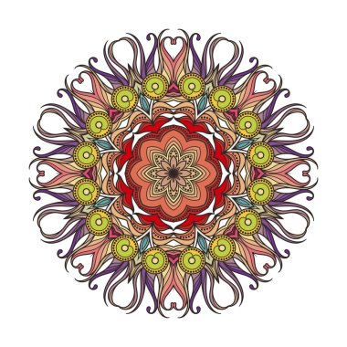 Vektör mandala. Mehndi dantel dövme. Art Nouveau örgü.