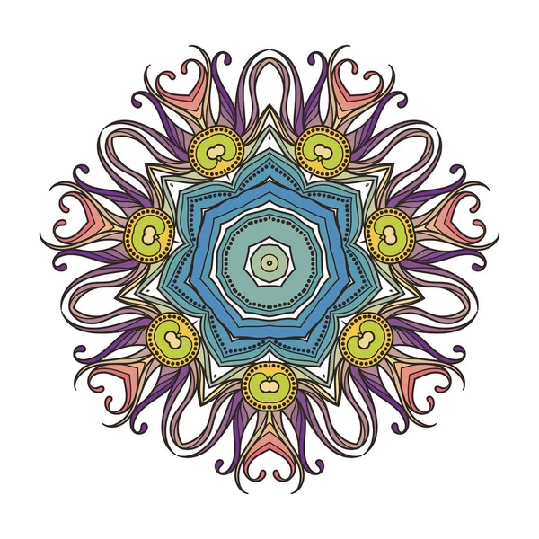 Vektör mandala. Mehndi dantel dövme. Art Nouveau örgü.