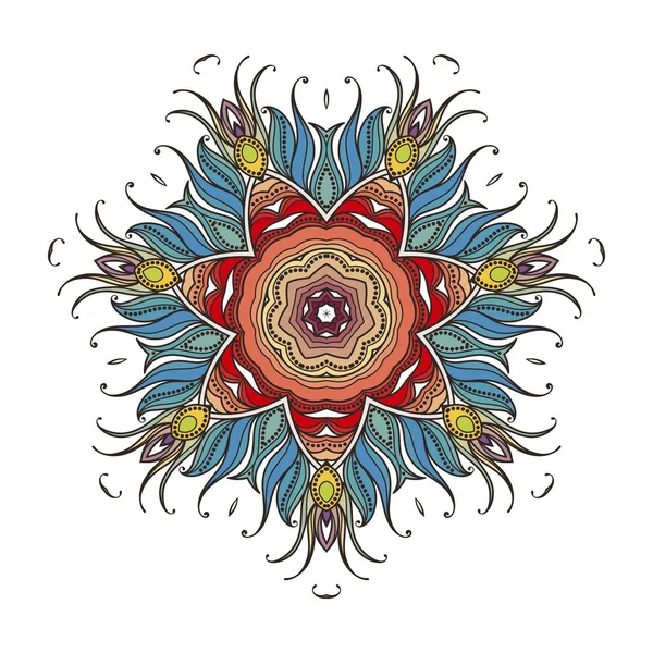 Vektör mandala. Mehndi dantel dövme. Art Nouveau örgü.
