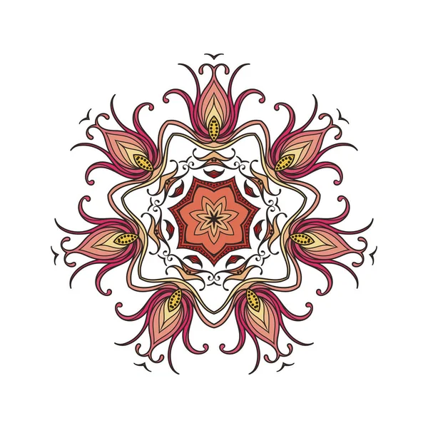 Vektör mandala. Mehndi dantel dövme. Art Nouveau örgü.