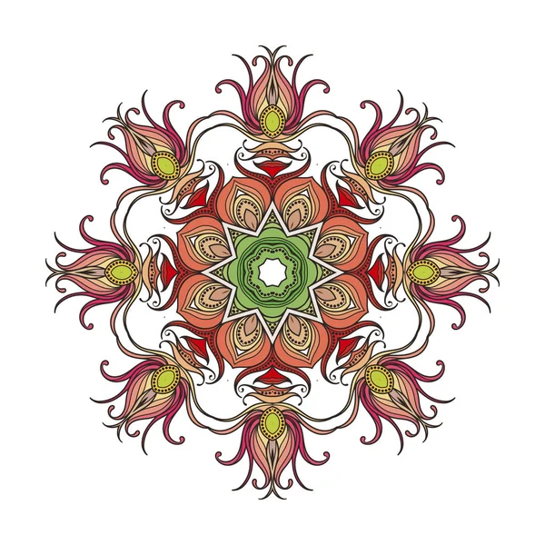 Vektör mandala. Mehndi dantel dövme. Art Nouveau örgü.