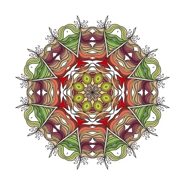 Vektör mandala. Mehndi dantel dövme. Art Nouveau örgü.