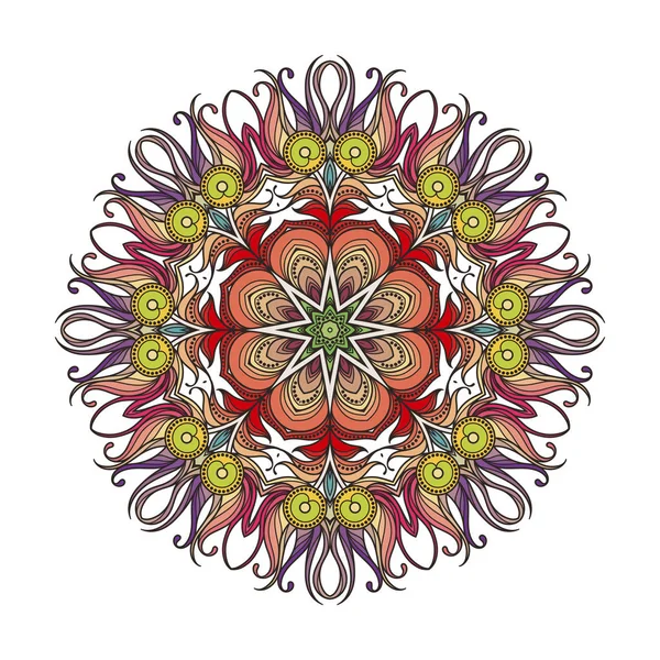 Vektör mandala. Mehndi dantel dövme. Art Nouveau örgü.