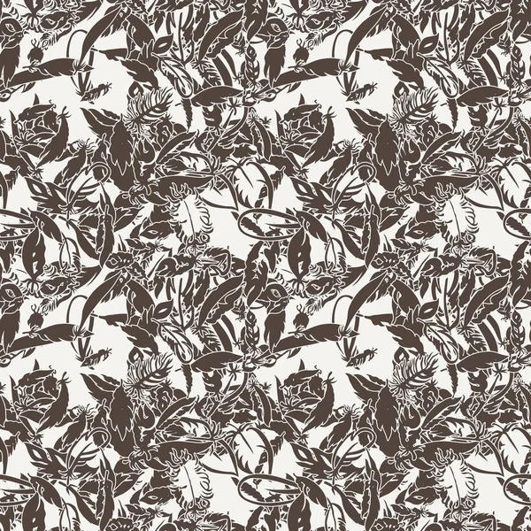 Mürekkep tüy seamless modeli. Elle çizilmiş doodle vektör arka plan.