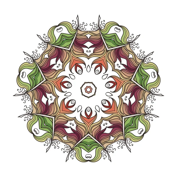 Vektör mandala. Mehndi dantel dövme. Art Nouveau örgü.