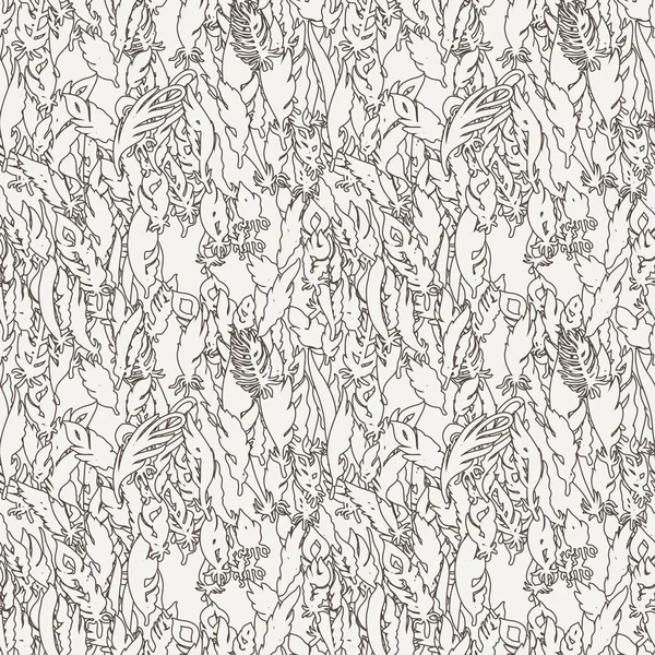 Mürekkep tüy seamless modeli. Elle çizilmiş doodle vektör arka plan.