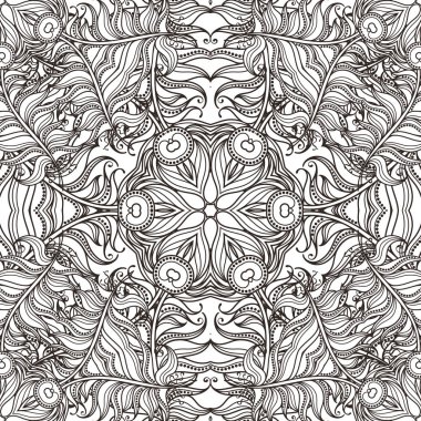 Kesintisiz Daire desen. Mandala tasarım. Vintage dekoratif öğe.