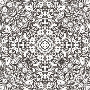 Kesintisiz Daire desen. Mandala tasarım. Vintage dekoratif öğe.