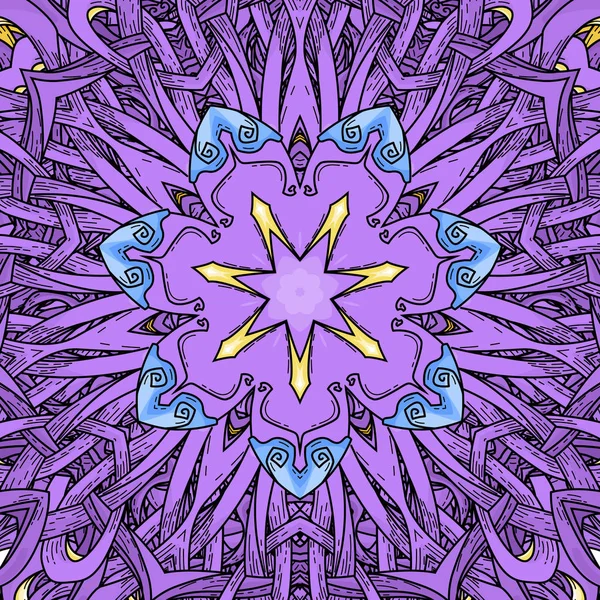 Modèle Vectoriel Sans Couture Dans Style Mandala Ornement Ornemental Sans — Image vectorielle