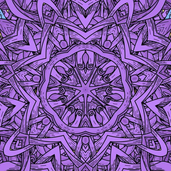 Vektor Nahtlose Muster Mandala Stil Endlose Ornamentik — Stockvektor