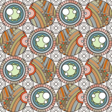 Seamless modeli bir zentangle tarzı. Doodle soyut sonsuz tasarım.