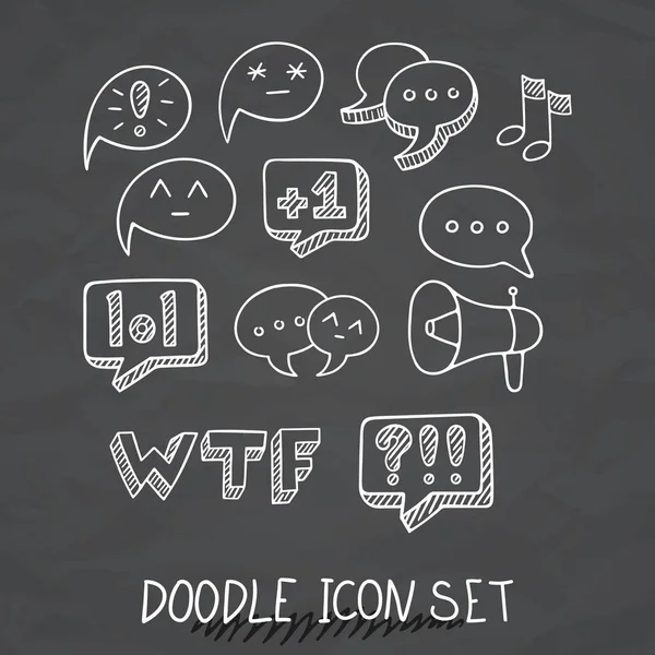 Set of Universal Doodle Icons. Variety of Topics. — Stock Vector