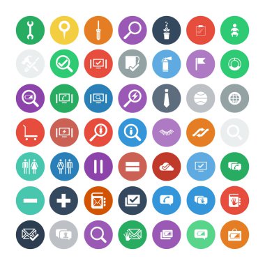 49 evrensel simgeler kümesi. İş, internet, web tasarım.