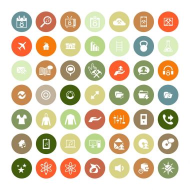 49 evrensel simgeler kümesi. İş, internet, web tasarım.