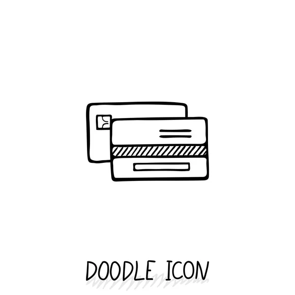 Icône doodle carte de crédit . — Image vectorielle