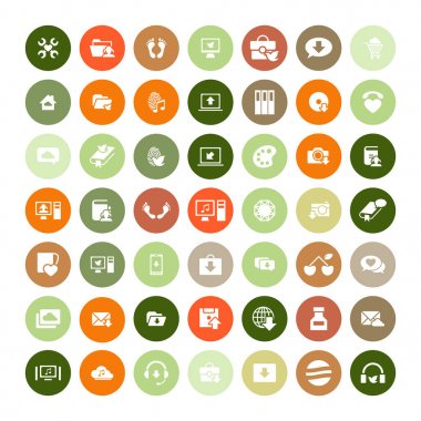 49 evrensel simgeler kümesi. İş, internet, web tasarım.