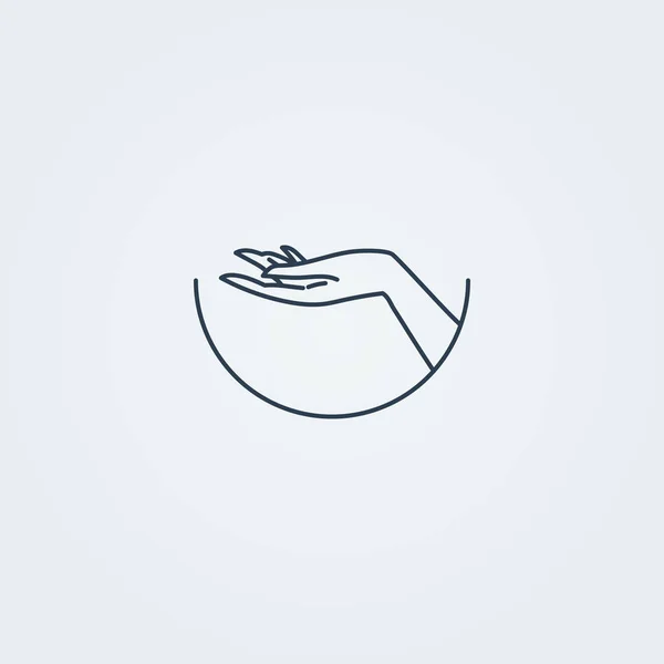 Vector icon with a graceful female hand. — Stock Vector