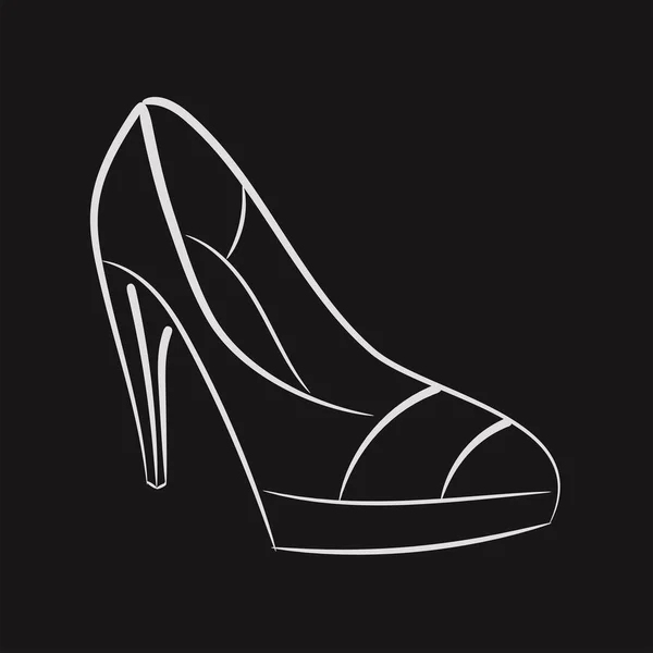 Icon Vector image of elegant high-heeled shoes — Stock Vector