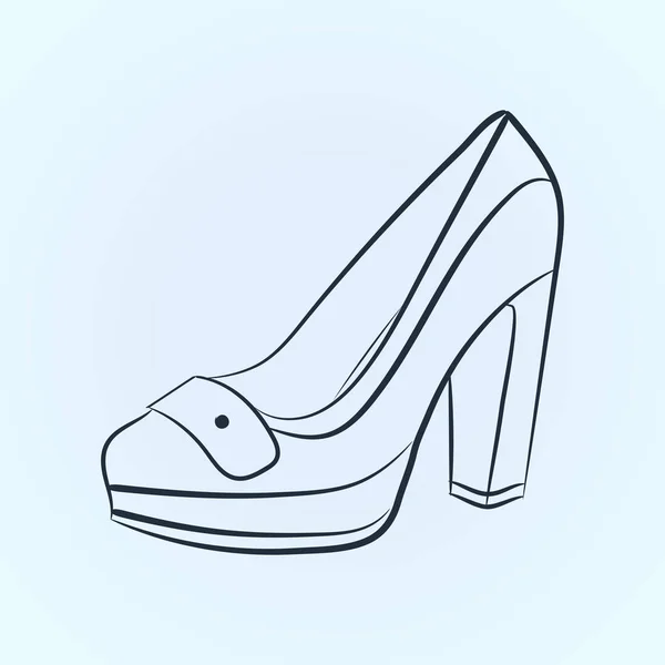 Ícone imagem vetorial de sapatos elegantes de salto alto — Vetor de Stock