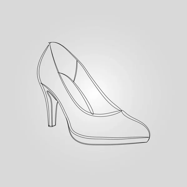 Icono Vector imagen de zapatos de tacón alto elegantes — Vector de stock