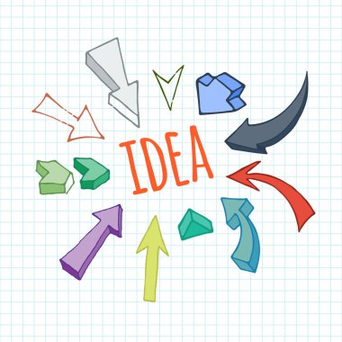 Hisse senedi diyagram üzerinde grafik kağıdına oklar ve sözler
