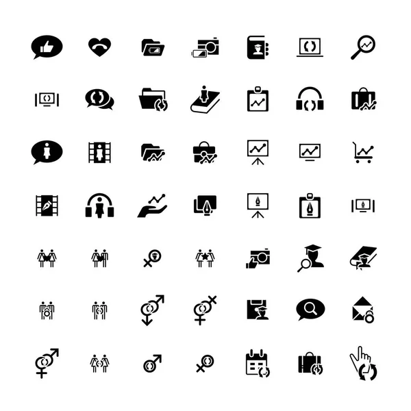 Conjunto de 49 iconos universales. Negocios, internet, diseño web . — Vector de stock