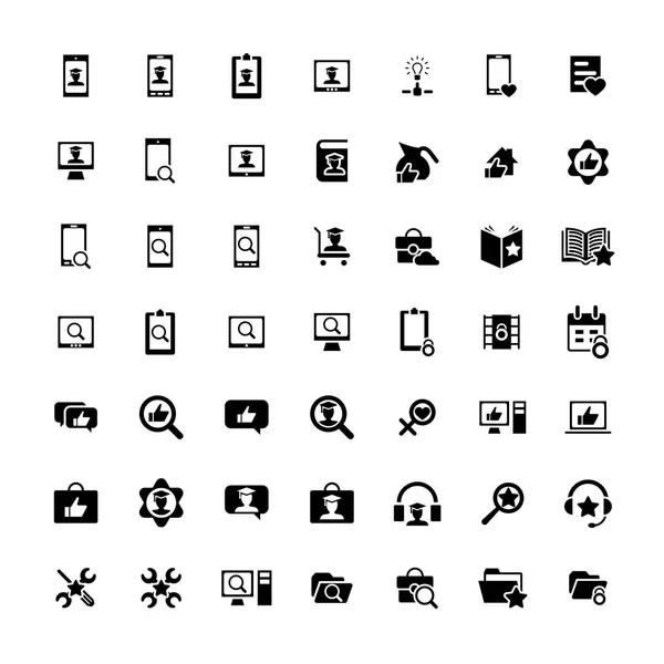 Conjunto de 49 iconos universales. Negocios, internet, diseño web . — Archivo Imágenes Vectoriales