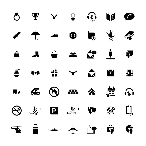 Conjunto de 49 iconos universales. Negocios, internet, diseño web . — Archivo Imágenes Vectoriales