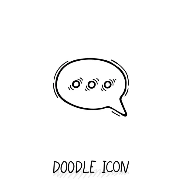 Doodle icono de chat. Burbuja de texto . — Foto de Stock