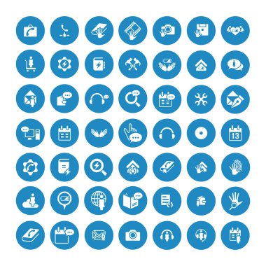 49 evrensel simgeler kümesi. İş, internet, web tasarım.