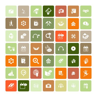 49 evrensel simgeler kümesi. İş, internet, web tasarım.